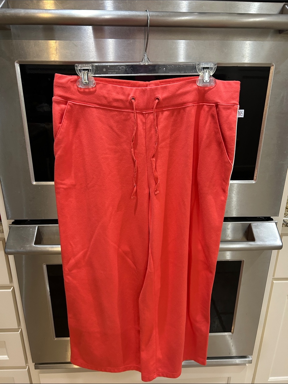 New York & Company Red Capris with Drawstring Waist